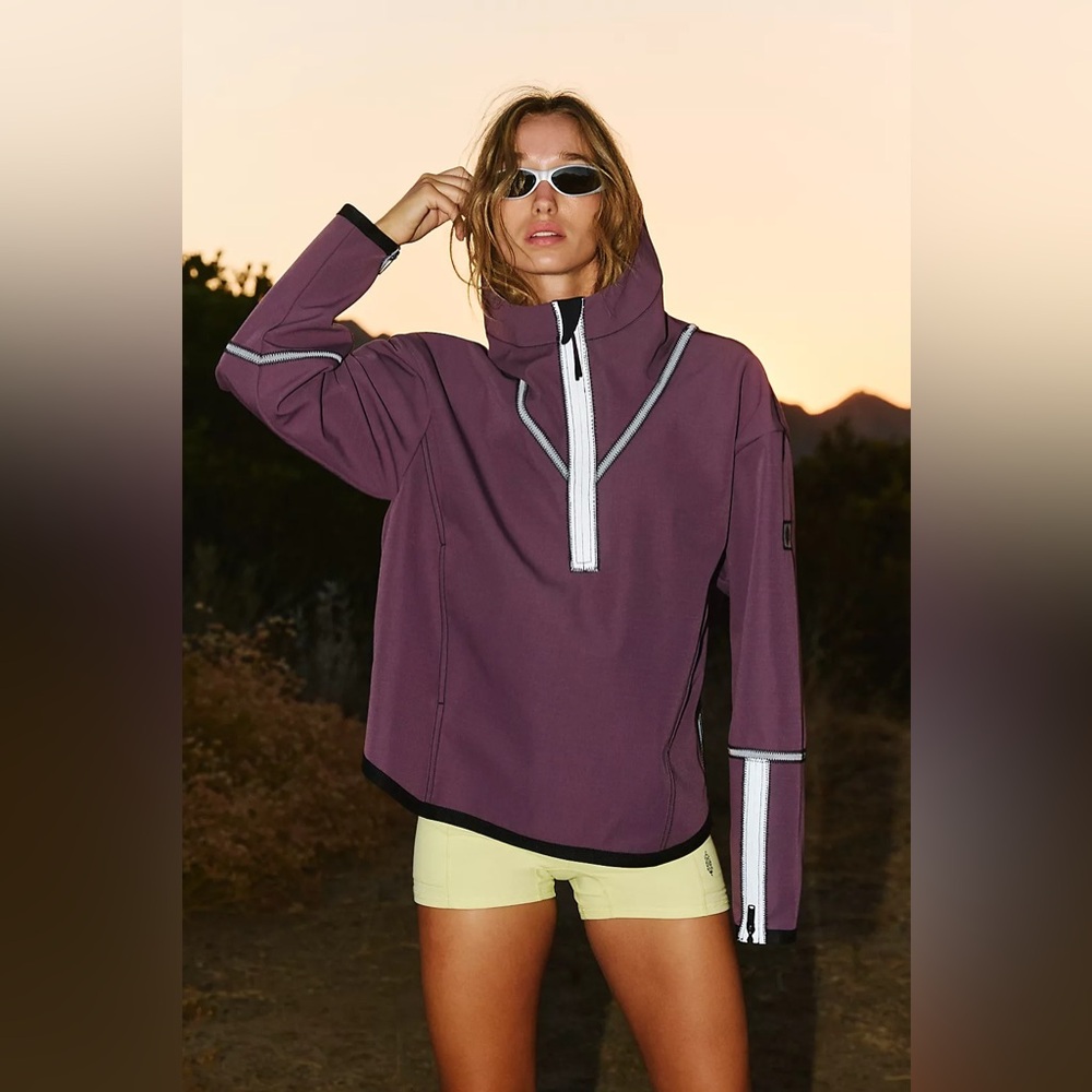 NWT FP Movement Moon Magic Reflective Rain Pullover